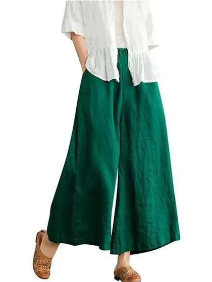 SIDDHO HUM Women
                        Flared Palazzos