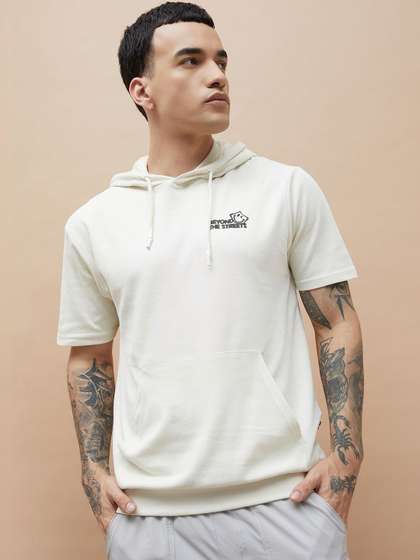 SmileyWorld Men
                        Printed Hooded Sweatshirt