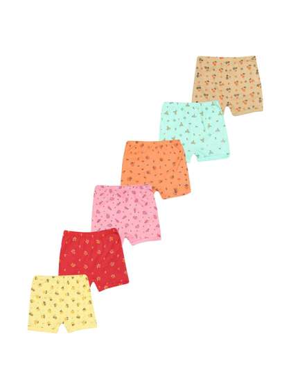 VIRUKSHAM Infant Boys
                    Pack Of 6 Printed Cotton Mid-Rise Boy Shorts Briefs
