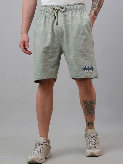 Free Authority Men
                        Batman Printed Mid-Rise Knee Length Shorts
