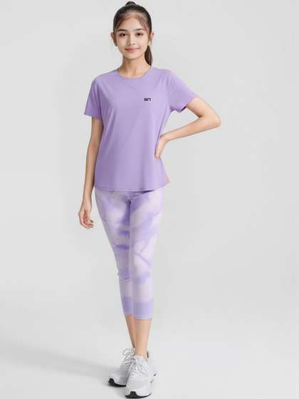 SPORTING NATION Girls
                    Lavender Polyester Tshirts