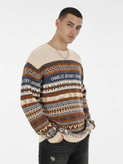 glitchez Fair Isle
                        Oversized Pullover
