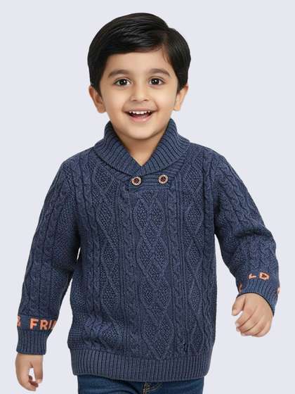 Yellow Apple Boys
                      Cable Knit Woollen Pullover