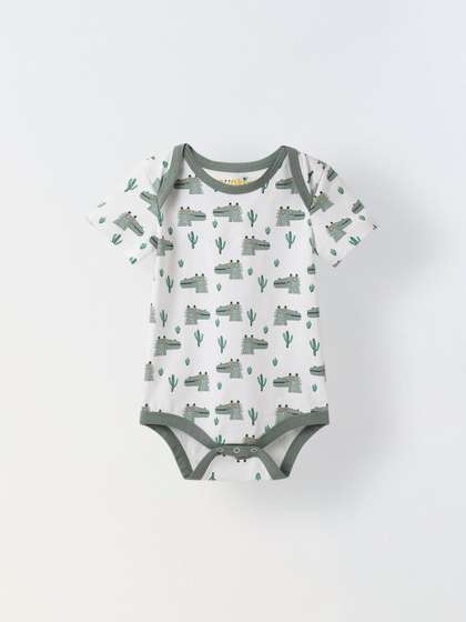 SPUNKIES Infant Printed
                    Envelope Neck Bodysuit