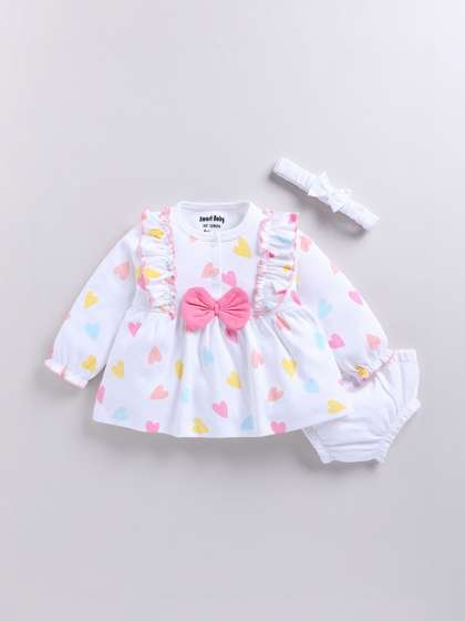 Smart Baby Floral Print
                    Ruffled A-Line Dress