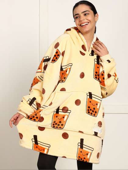 SWITCHOVER Women
                          Printed Hooded Sweatshirt