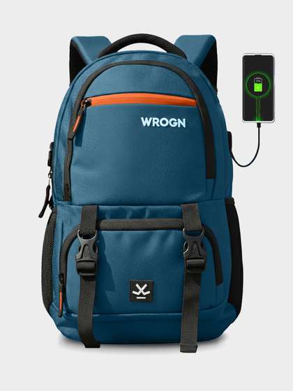 WROGN Printed USB
                        Charging Port Reflective Strip Large Backpack
                        with Rain Cover 31L