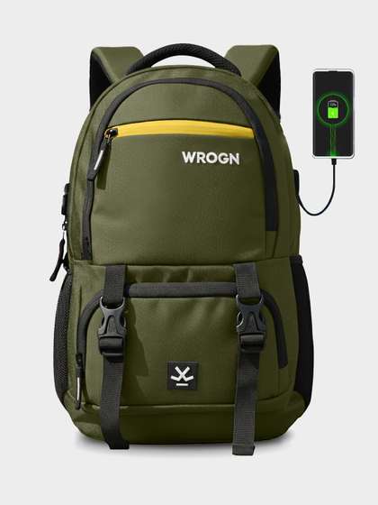 WROGN Unisex
                        Backpack with USB Charging Port 30L 40 L