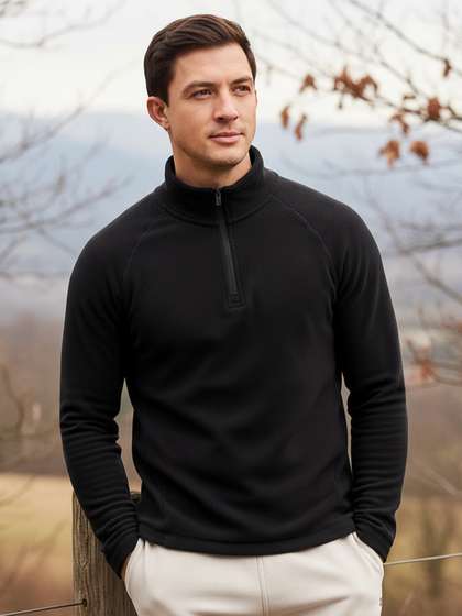 BOLDFIT Men Half
                        Zipper High Neck Fleece Sweatshirt