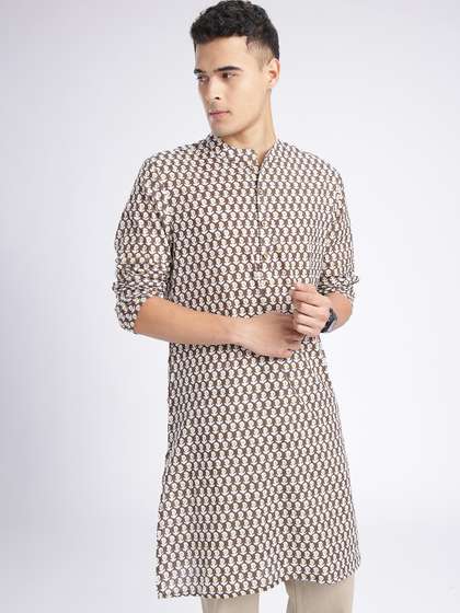 Anouk Rustic
                          Paisley Printed Mandarin Collar Straight
                          Kurta