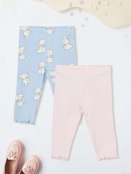 max Girls Pack Of 2
                      Mid-Rise Ankle Length Leggings