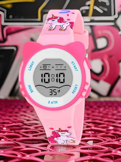 Otage Kids Printed Dial
                    & Straps Digital Multi Function Watch 2206
                    Cat-Pink1