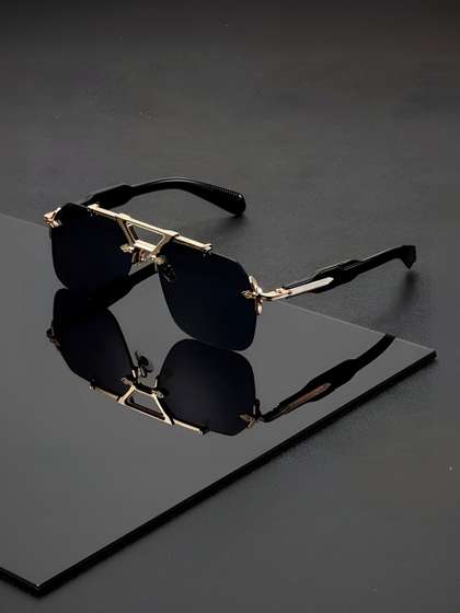 IFLASH Unisex UV
                          Protected Lens Square Sunglasses LOVE 2815
                          GOLD BLK