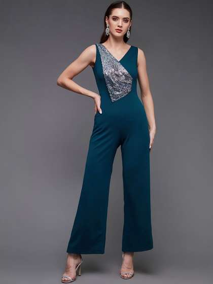 Miss Chase Women
                        Sleeveless Embellished Straight-Leg Polyester
                        Jumpsuit