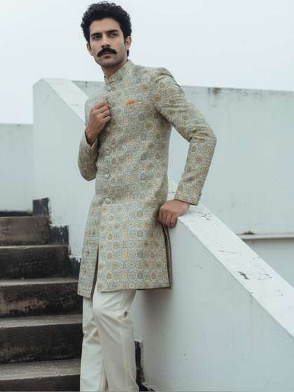 KISAH Self Design
                        Indowestern Sherwani