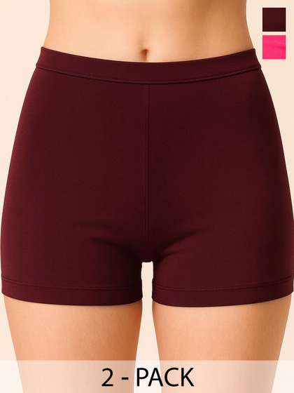 HIRRUX Women Pack of
                        2 High Coverage Cotton Concealed Waistband
                        Stretch Briefs