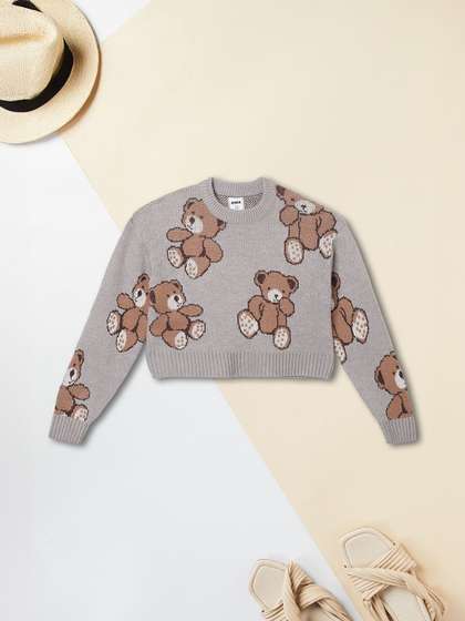 max Girls Printed Crop
                    Pullover