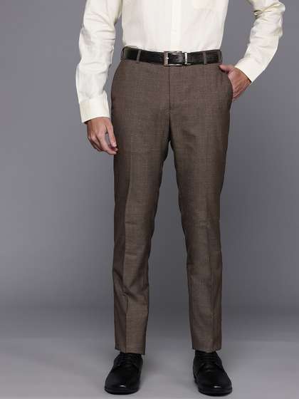 Raymond Men Checked
                        Slim Fit Formal Trousers