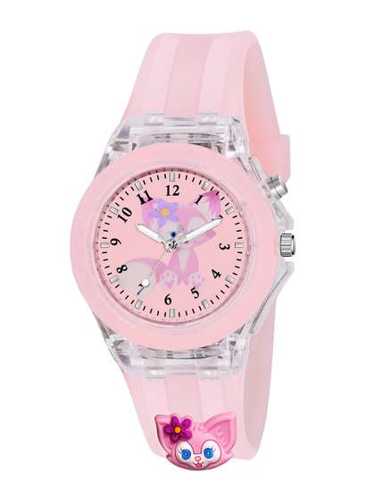 KIDSUN Kids Round Dial
                    & Seven Light Redium Strap Analogue Watch
                    RA82_PINK_PINK