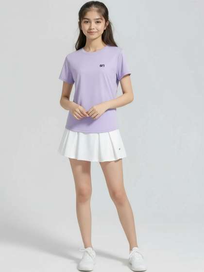 SPORTING NATION Girls
                    Lavender Polyester Tshirts