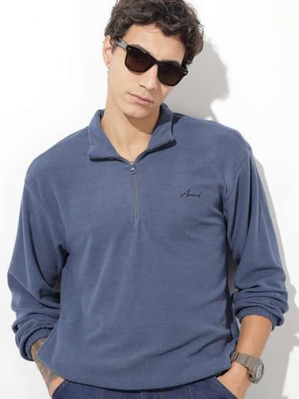 The Roadster Life
                        Co. Textured Shirt Collar Sweatshirt