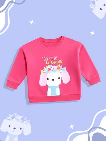 mothercare Infant Girls
                    Graphic Printed Pure Cotton Sweatshirt