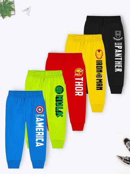 YK Marvel Infant Boys
                    Pack of 5 Printed Cotton Joggers