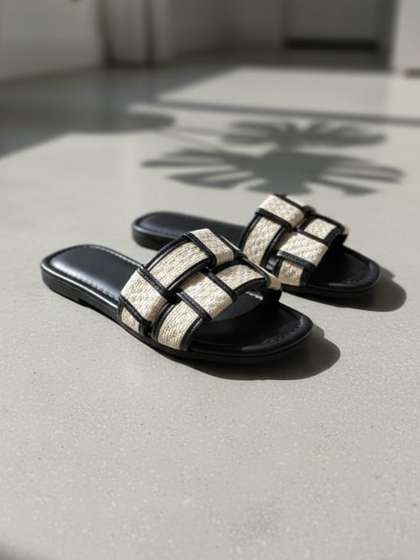 ADIVER Women Open
                        Toe Flats with Bows