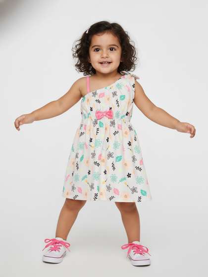 Nauti Nati Baby Girls
                    Printed Fit & Flare Dress