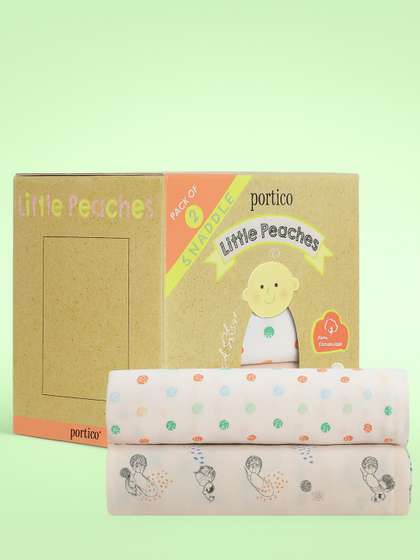 Portico Pack of 2
                      Infants Little Peaches 100% Cotton Swaddle Jersey