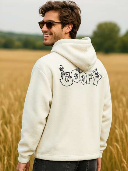 Bewakoof Goofy
                        Printed Hooded Oversized Pullover Sweatshirt