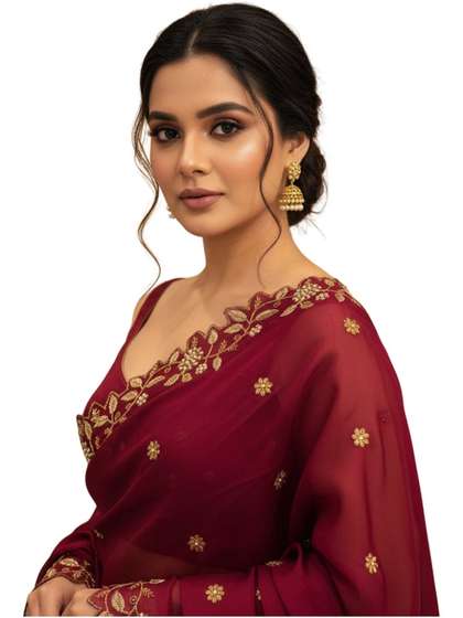 Fabcartz Embroidered
                        Dupatta with Beads and Stones