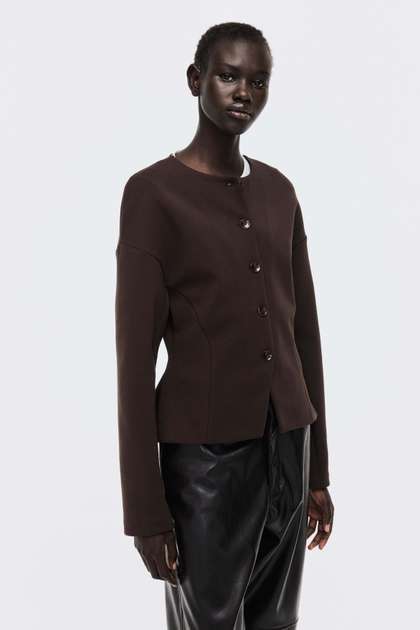 H&M Collarless
                      Scuba Blazer