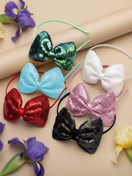Krelin Girls Set Of 6
                      Glitter Bow Hairband