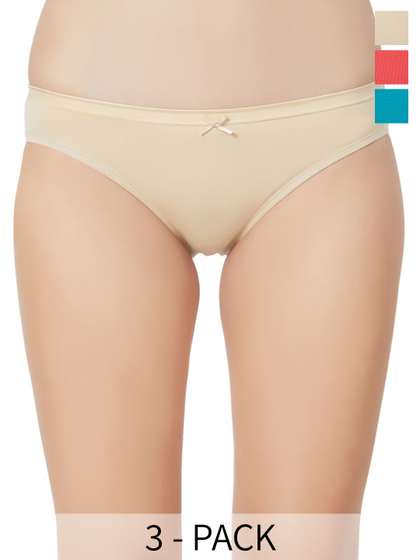 Soie Pack Of 3
                          Assorted Mid-Rise Basic Briefs