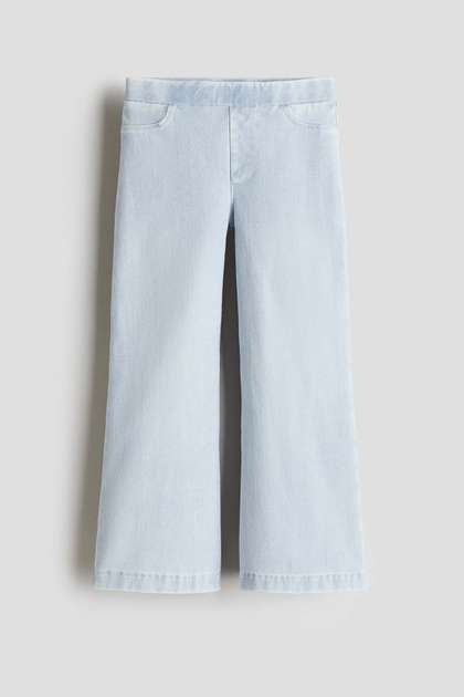H&M Wide Denim-Look
                    Trousers