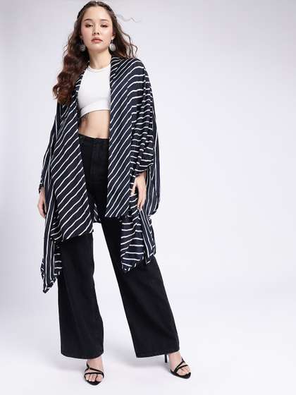 fusion by glitchez
                          Striped Kimono Sleeves Longline Open Front
                          Shrug