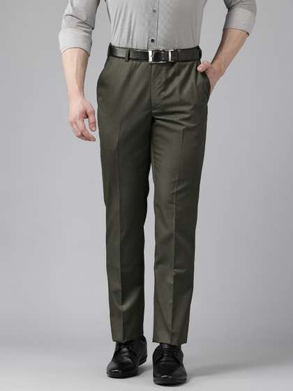 Park Avenue Men
                        Checked Smart Fit Formal Trousers