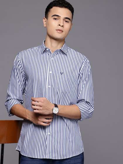 Allen Solly Classic
                        Vertical Striped Pure Cotton Casual Shirt