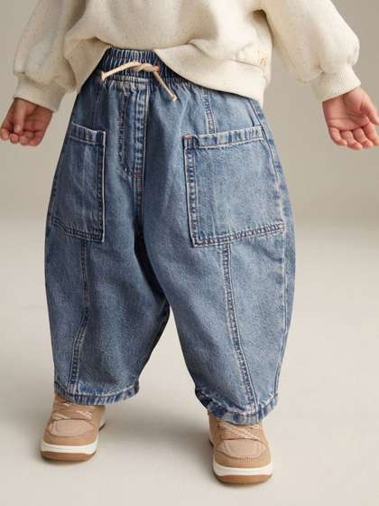 NEXT Girls Regular Fit
                      Mid-Rise Light Fade Pure Cotton Jeans
