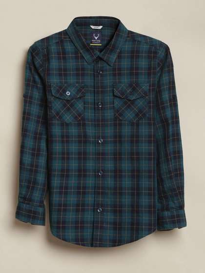 Allen Solly Junior Boys
                    Slim Fit Checked Casual Shirt