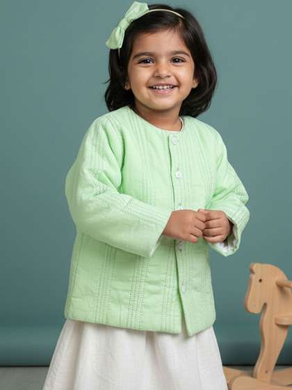Keebee Unisex Kids
                    Organic Cotton Lightweight Quilted Jacket with
                    Embroidered