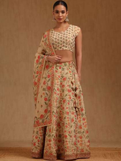 Soch Printed Beads
                        and Stones Semi-Stitched Lehenga & Blouse
                        With Dupatta