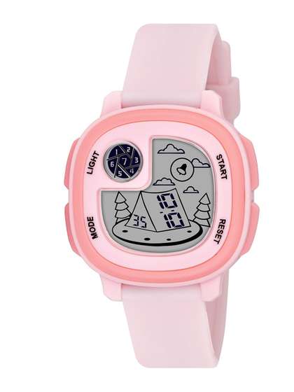 KIDSUN Girls Dial &
                    Straps Digital Multi Function Watch 8011_PINK_PINK