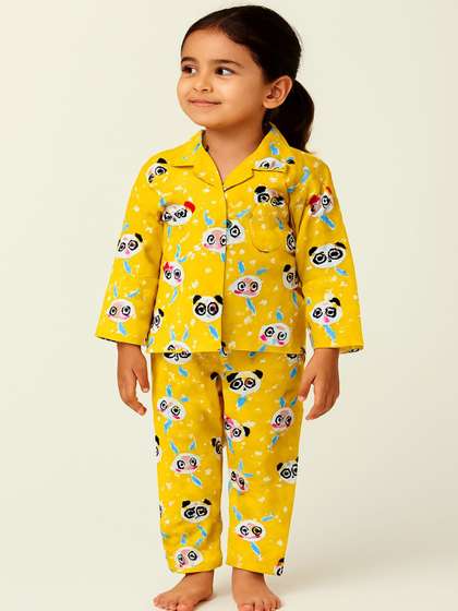 SAHU TRENDZ Unisex
                      Kids Printed Maxi Nightdress