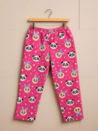 SAHU TRENDZ Unisex Kids
                    Printed Long Sleeves Nightdress