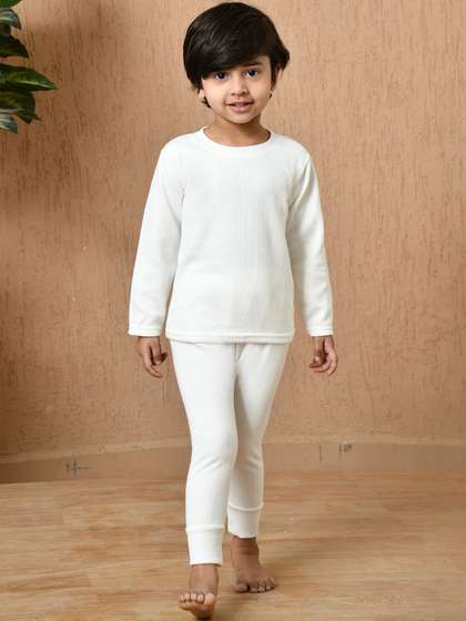 BAESD Kids Striped Round
                    Neck Thermal Set