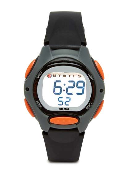 KIDSUN Boys Round Dial
                    & Silicon Straps Digital Multi Function Watch
                    801_BLACK_ORANGE
