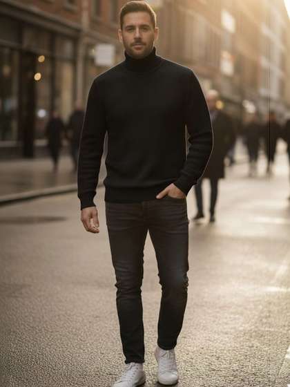 The Roadster
                        Lifestyle Co Turtle Neck Pullover Sweaters