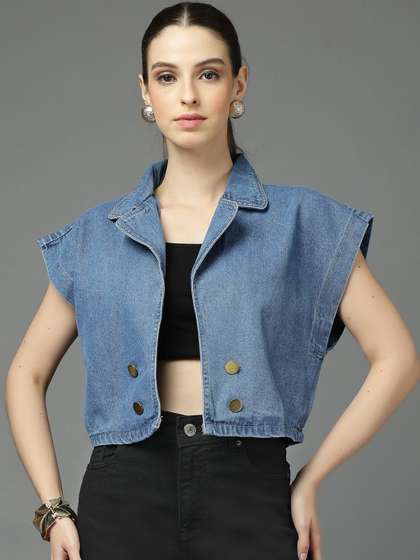 Style Quotient Women
                        Crop Denim Shrug